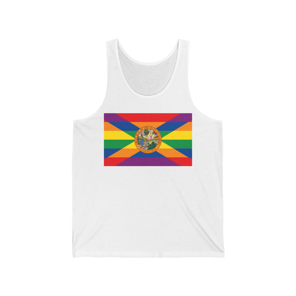Florida Rainbow Pride Flag Jersey Tank