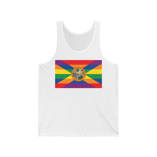 Florida Rainbow Pride Flag Jersey Tank