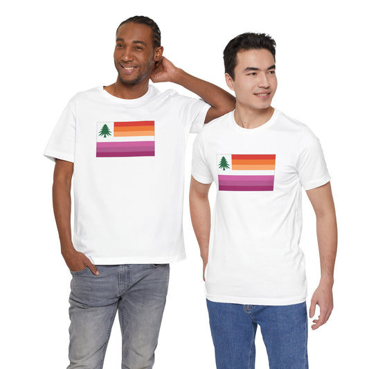 New England Lesbian Pride Flag T-shirt, Several Color Options