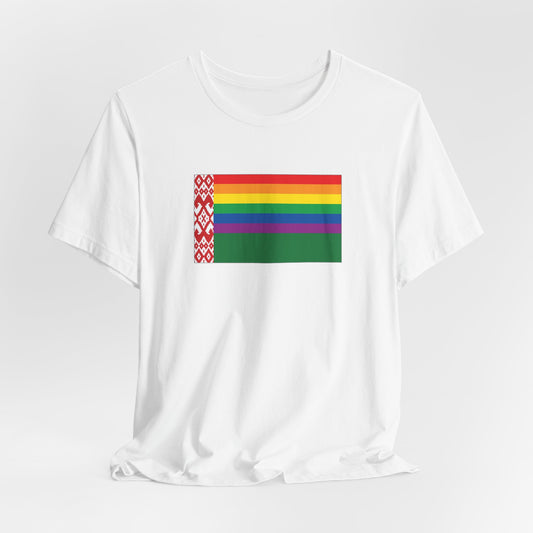 Belarus Rainbow Pride Flag T-shirt, Several Color Options