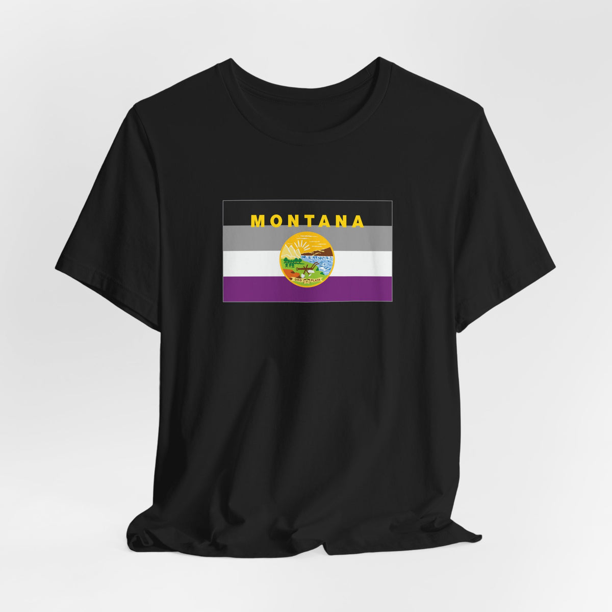 Montana Asexual Pride Flag T-shirt, Several Color Options