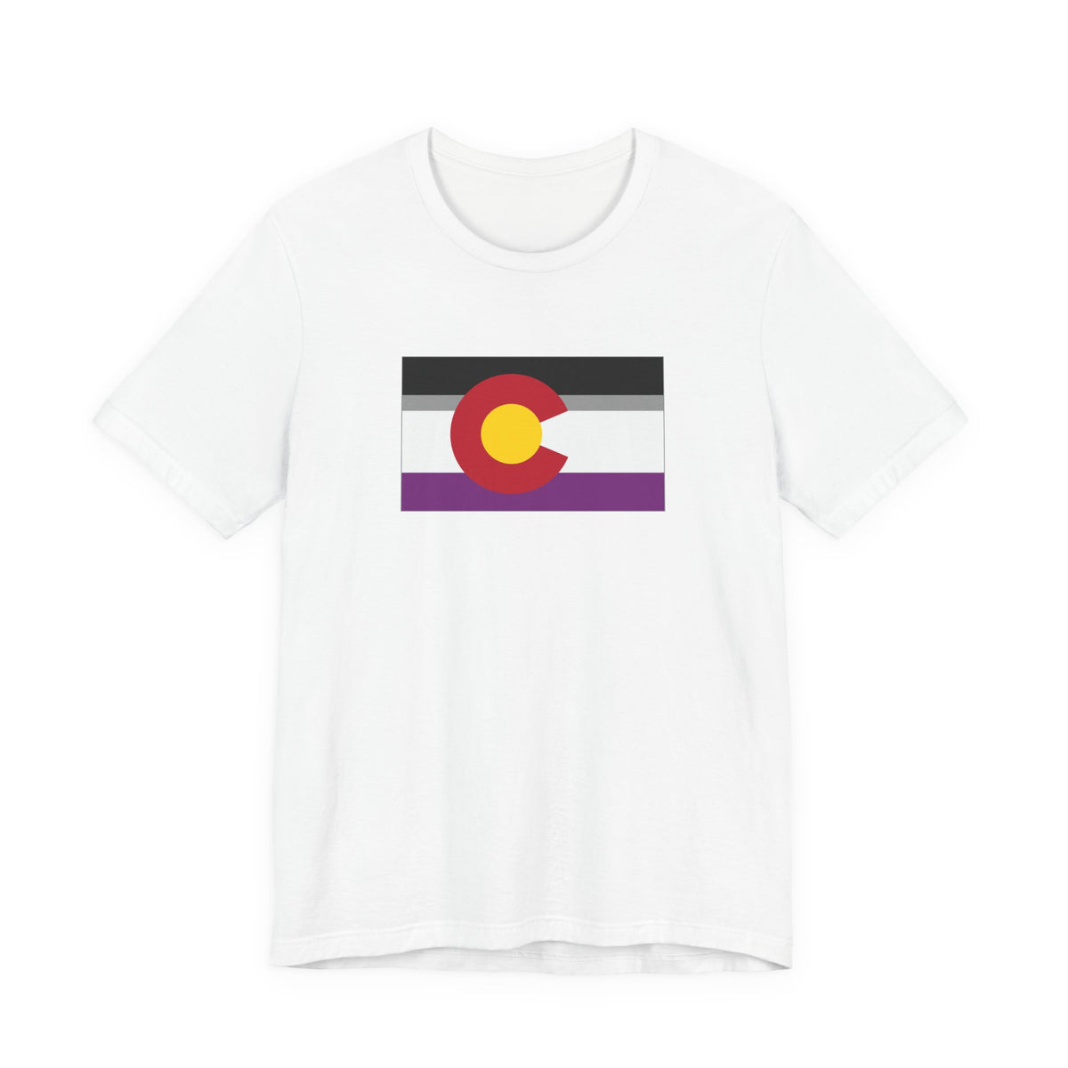 Colorado Asexual Pride Flag T-shirt, Several Color Options