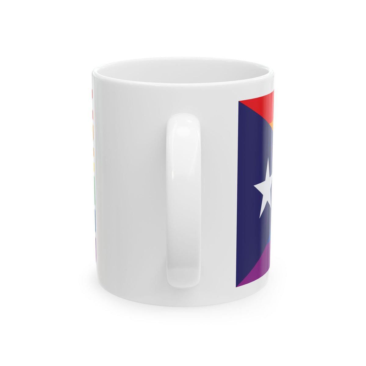 Puerto Rico Rainbow Pride Flag "UNITED" Ceramic Mug