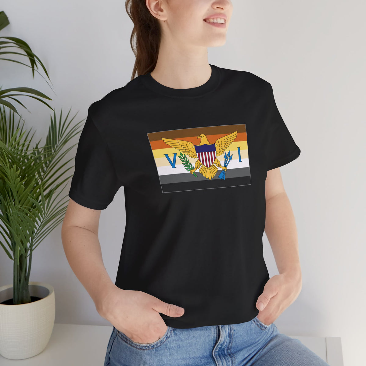 U.S. Virgin Islands Bear Pride Flag T-shirt, Several Color Options