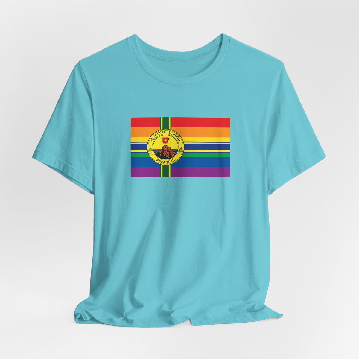 Little Rock, Arkansas Rainbow Pride Flag T-shirt, Several Color Options