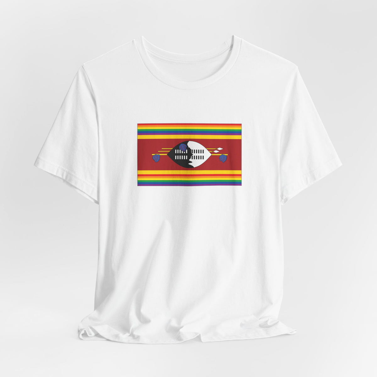 Eswatini Rainbow Pride Flag T-shirt, Several Color Options