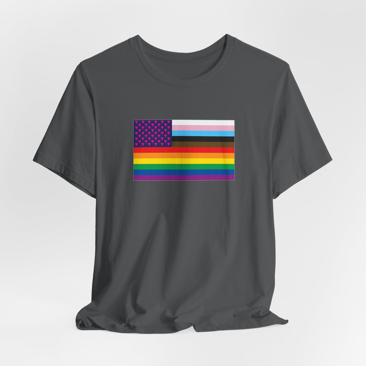 USA Old Glory Stars n Triangles Progress Pride Flag T-shirt, Several Color Options