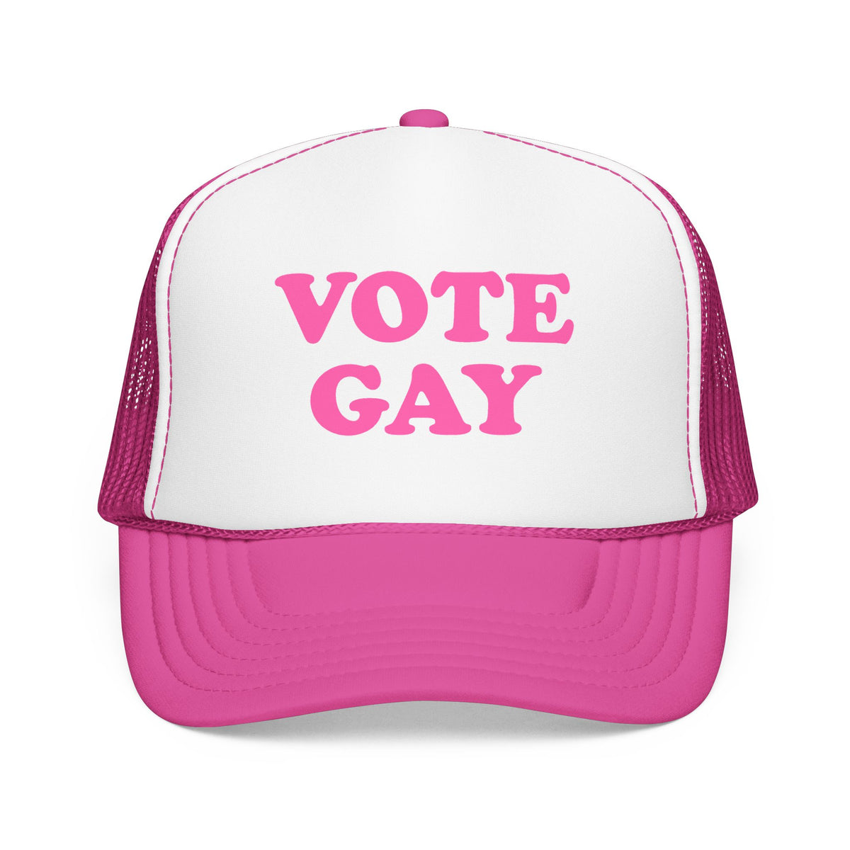 VOTE GAY Trucker Cap, LGBTQIA+ Rights & Equality Statement Hat