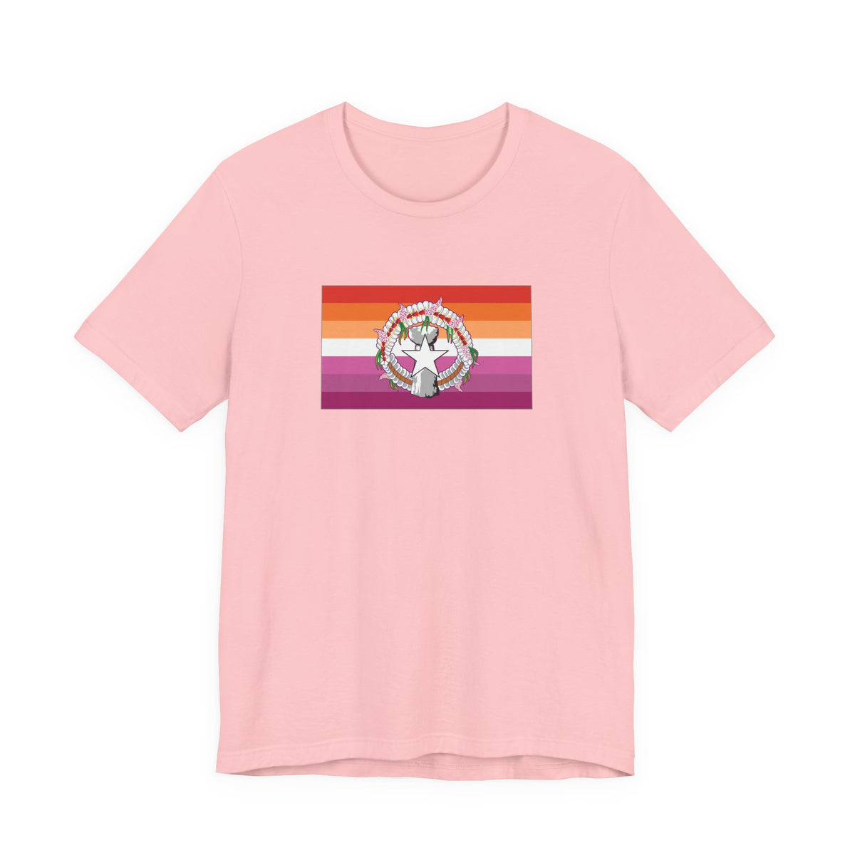 Northern Mariana Islands Lesbian Pride Flag T-shirt, Several Color Options