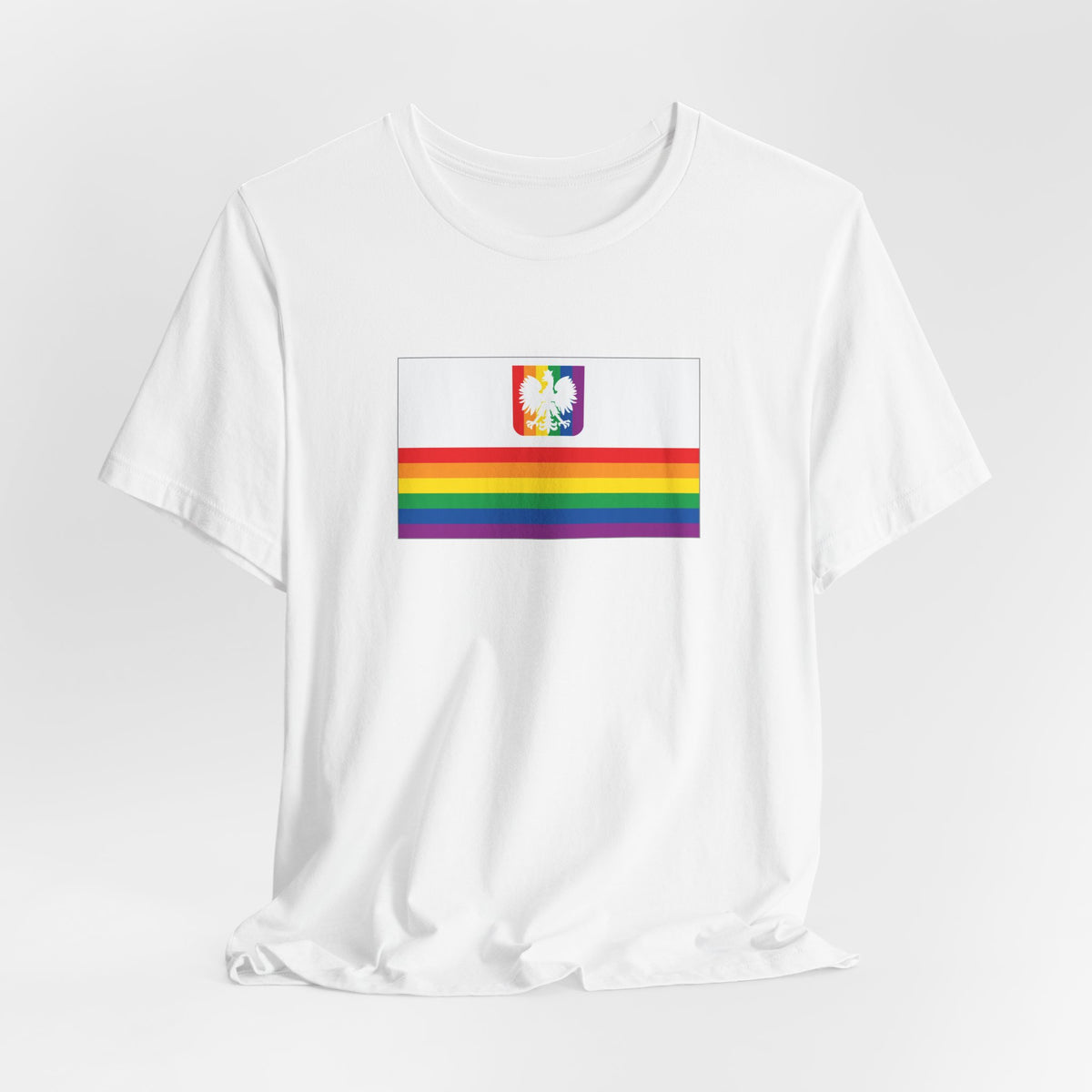 Poland Rainbow Pride Flag T-shirt, Several Color Options