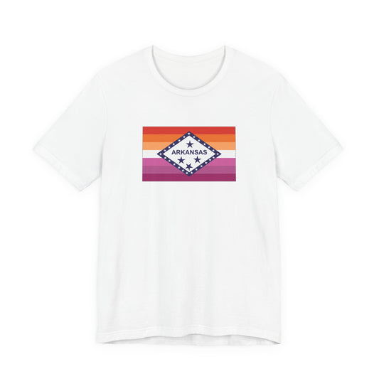 Arkansas Lesbian Pride Flag T-shirt, Several Color Options
