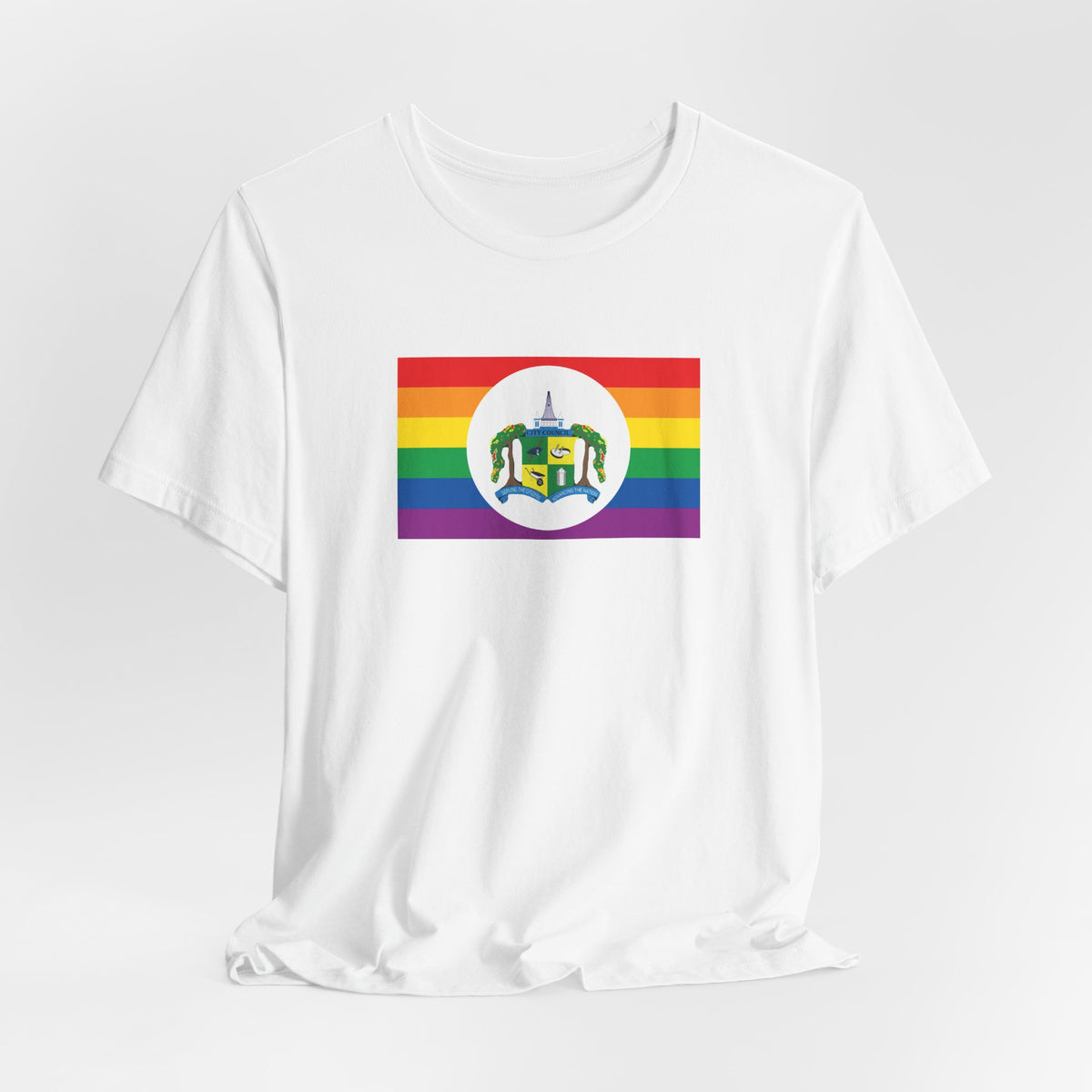 Georgetown, Guyana Rainbow Pride Flag T-shirt, Several Color Options