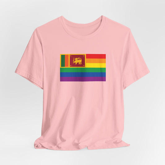 Sri Lanka Rainbow Pride Flag T-shirt, Several Color Options