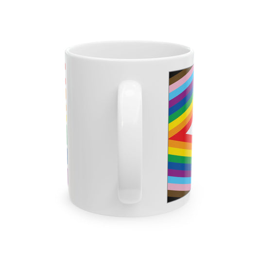American Samoa Rainbow Pride Flag "UNITED" Ceramic Mug