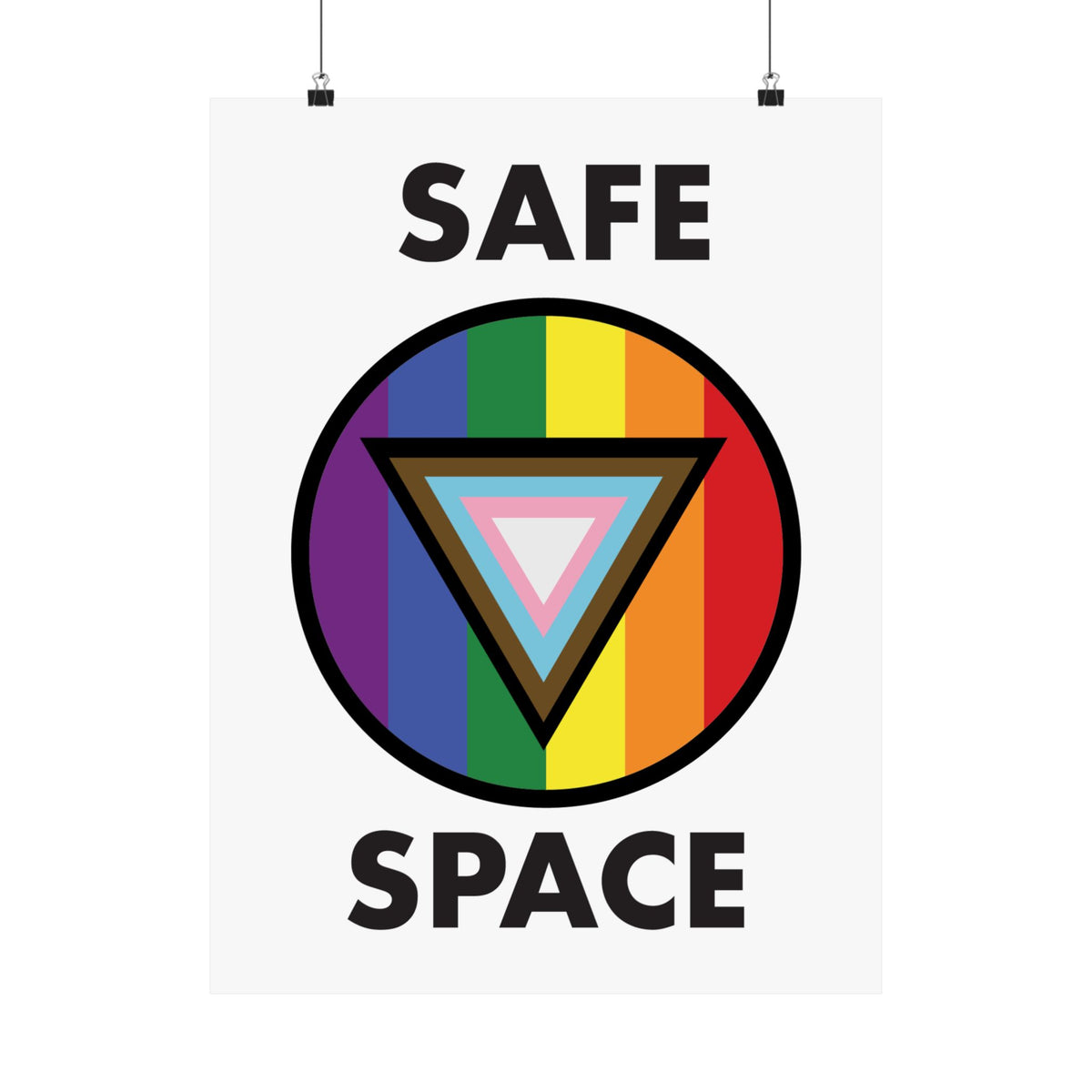 SAFE SPACE Poster - rainbow triangle deco