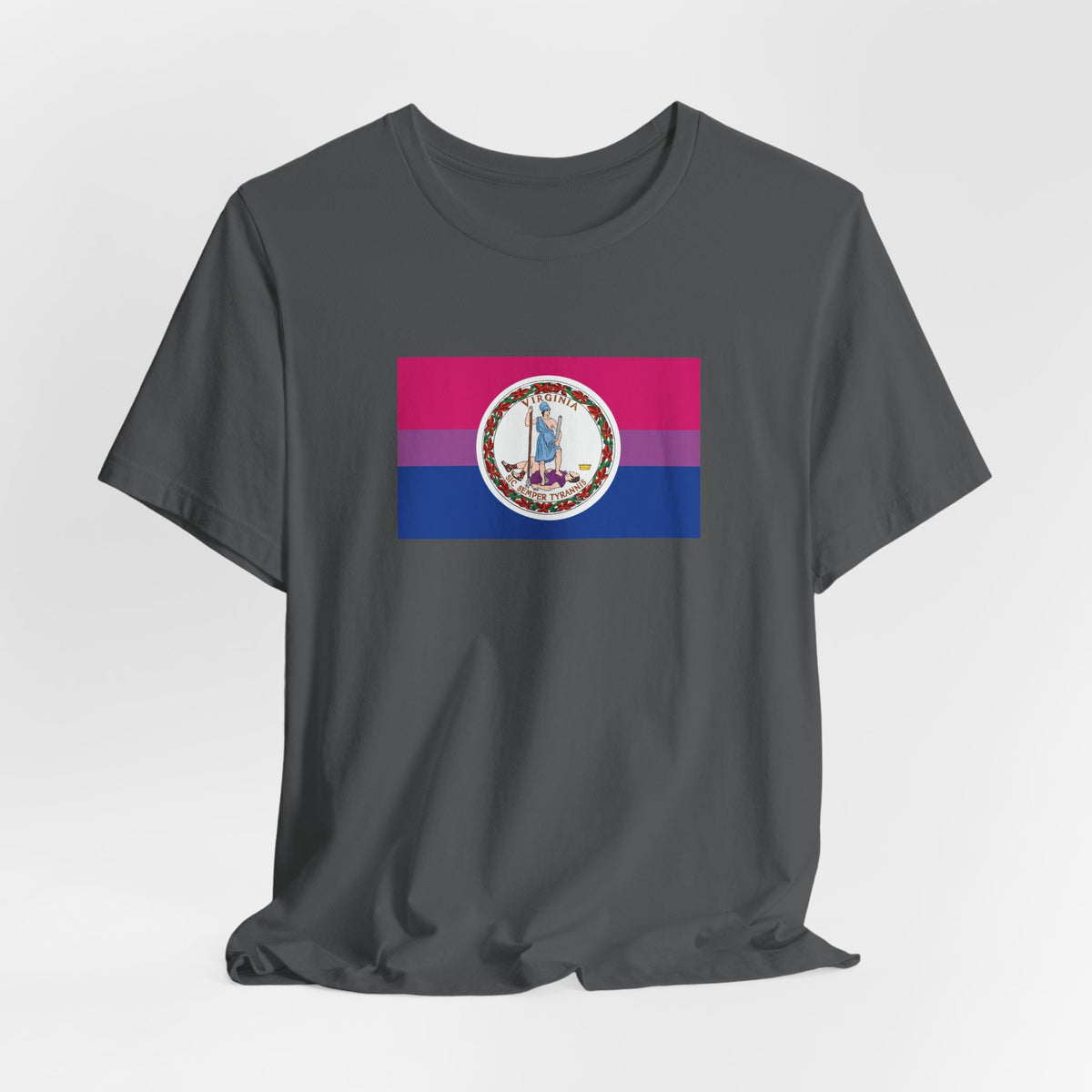 Virginia Bisexual Pride Flag T-shirt, Several Color Options