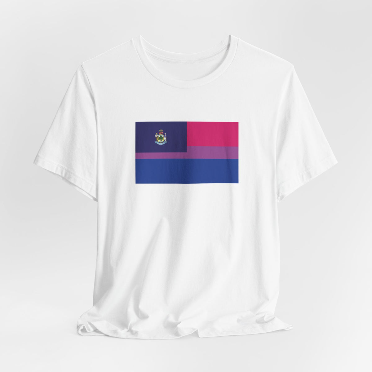 Maine Bisexual Pride Flag T-shirt, Several Color Options