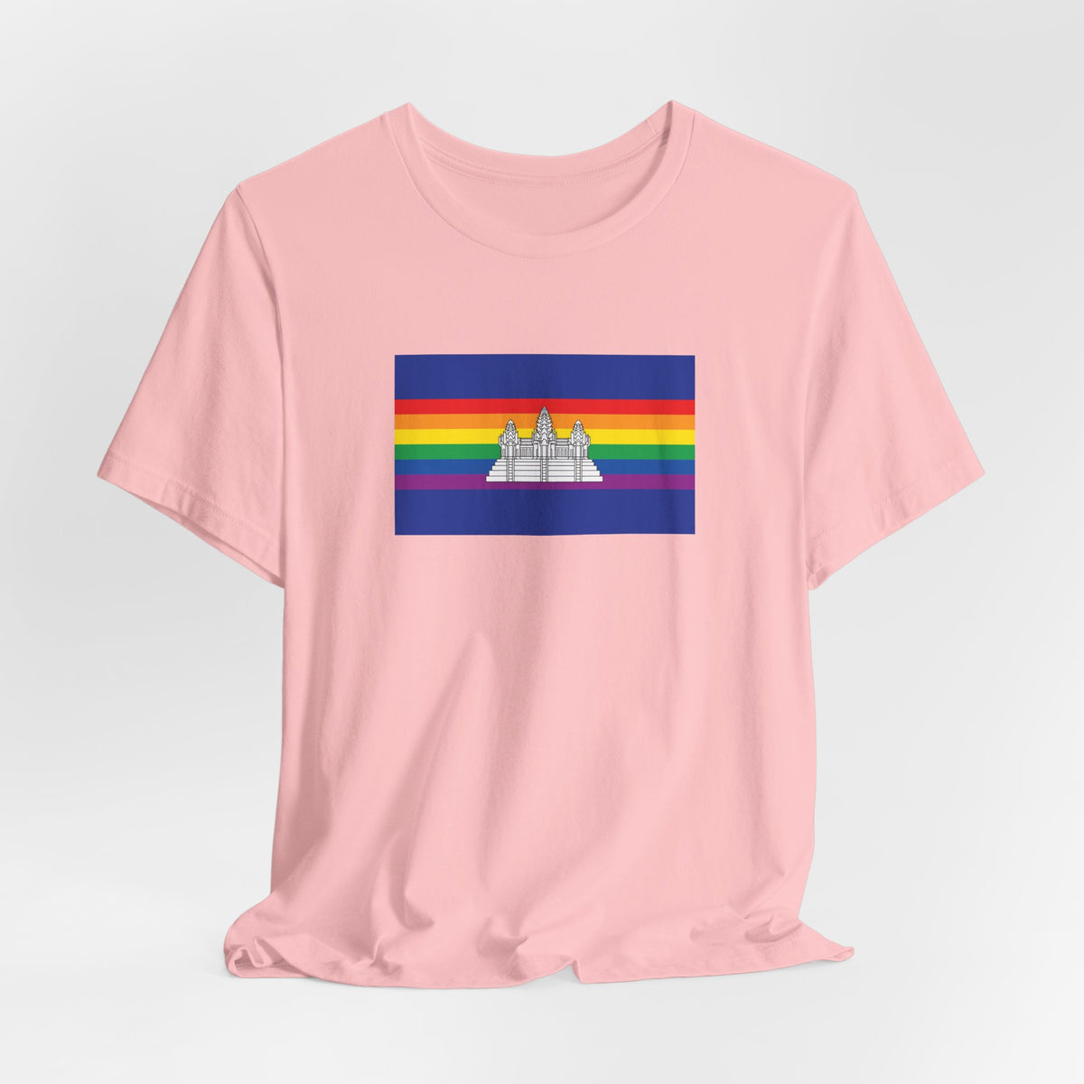 Cambodia Rainbow Pride Flag T-shirt, Several Color Options