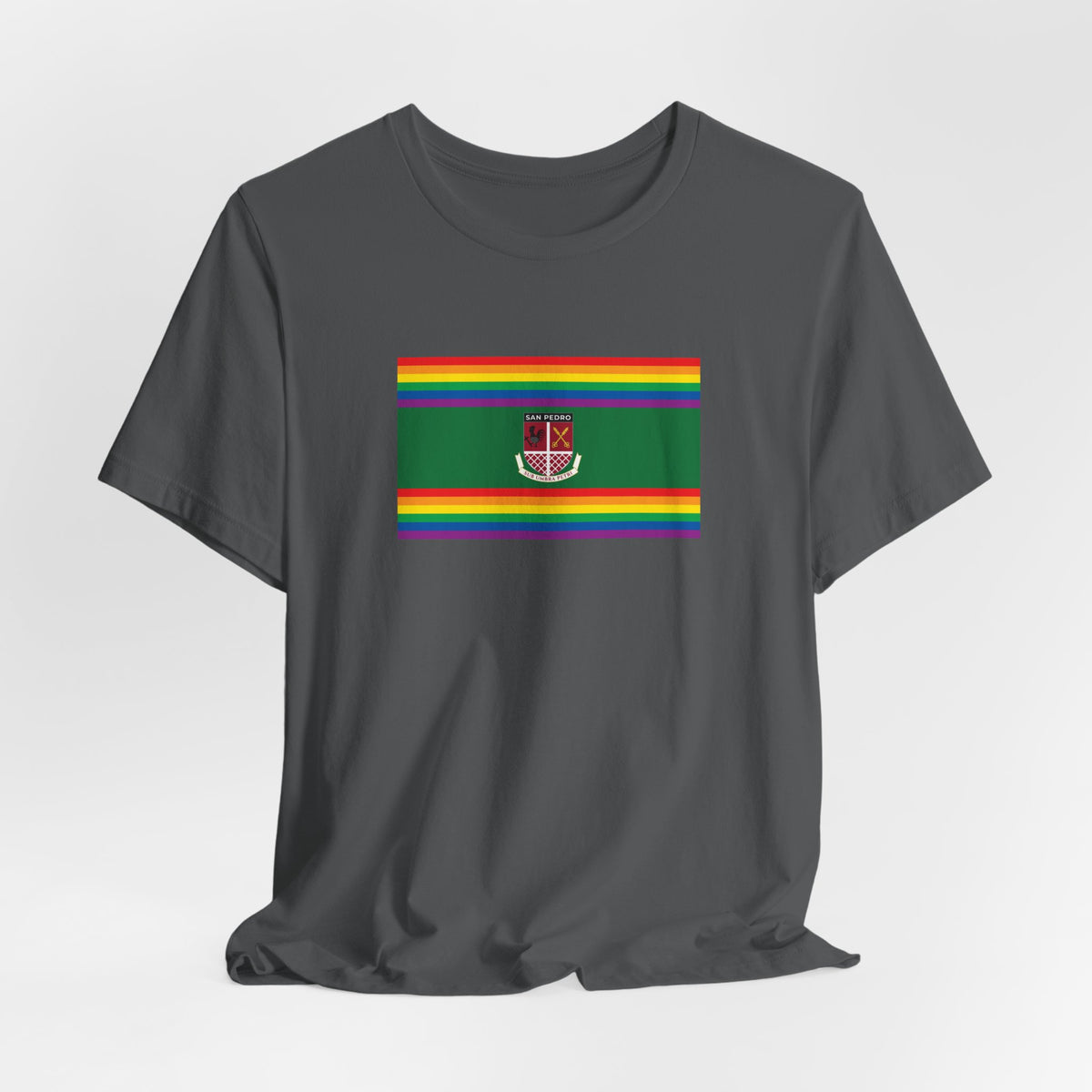 San Pedro, Belize Rainbow Pride Flag T-shirt, Several Color Options