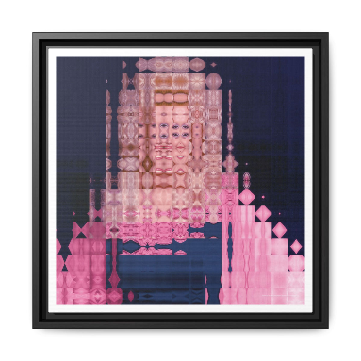 Iconic Big Blonde Wig Energy: Queen of Country Abstract Portrait Collage Art, Matte Canvas, Framed (Multi-color options)