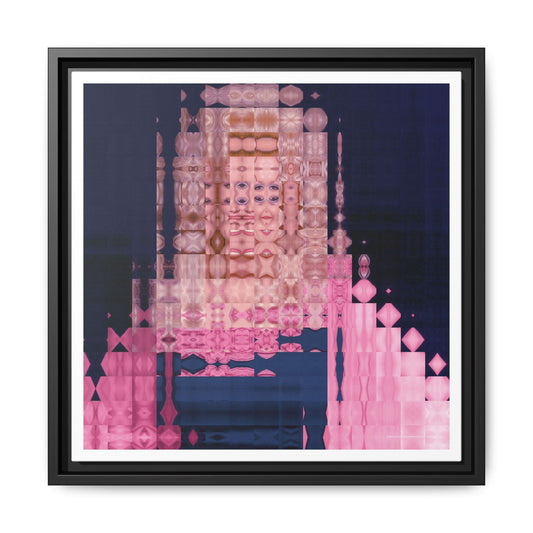 Iconic Big Blonde Wig Energy: Queen of Country Abstract Portrait Collage Art, Matte Canvas, Framed (Multi-color options)