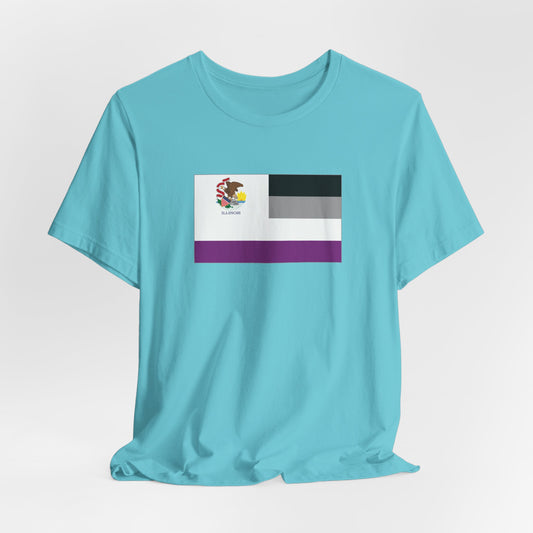 Illinois Asexual Pride Flag T-shirt, Several Color Options