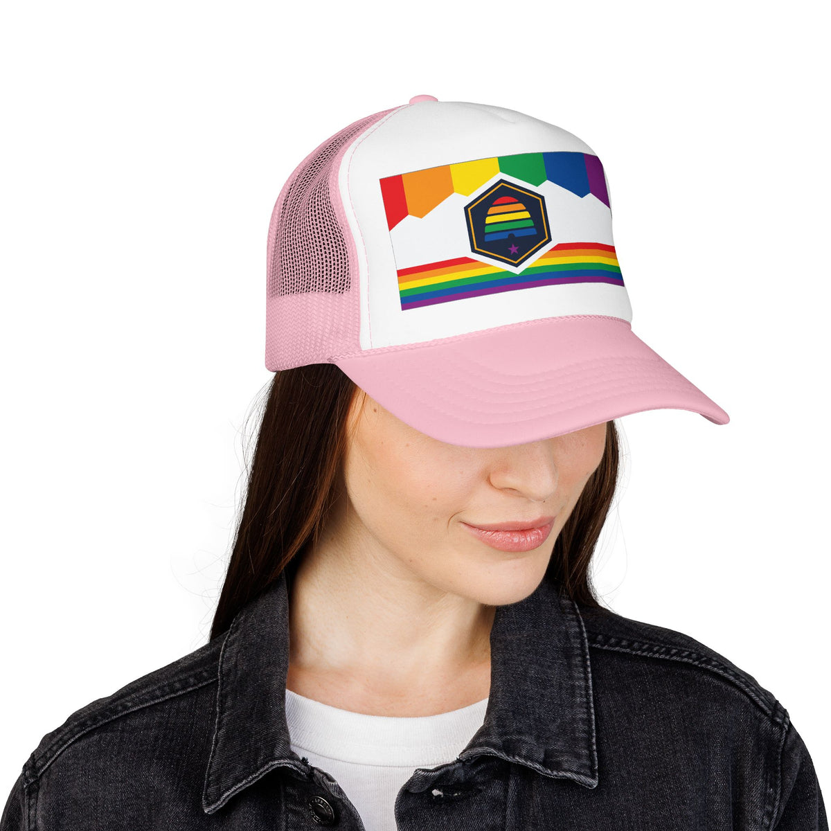Utah Rainbow Pride Flag "UNITED" Printed Foam Trucker Hat, Several Color Options