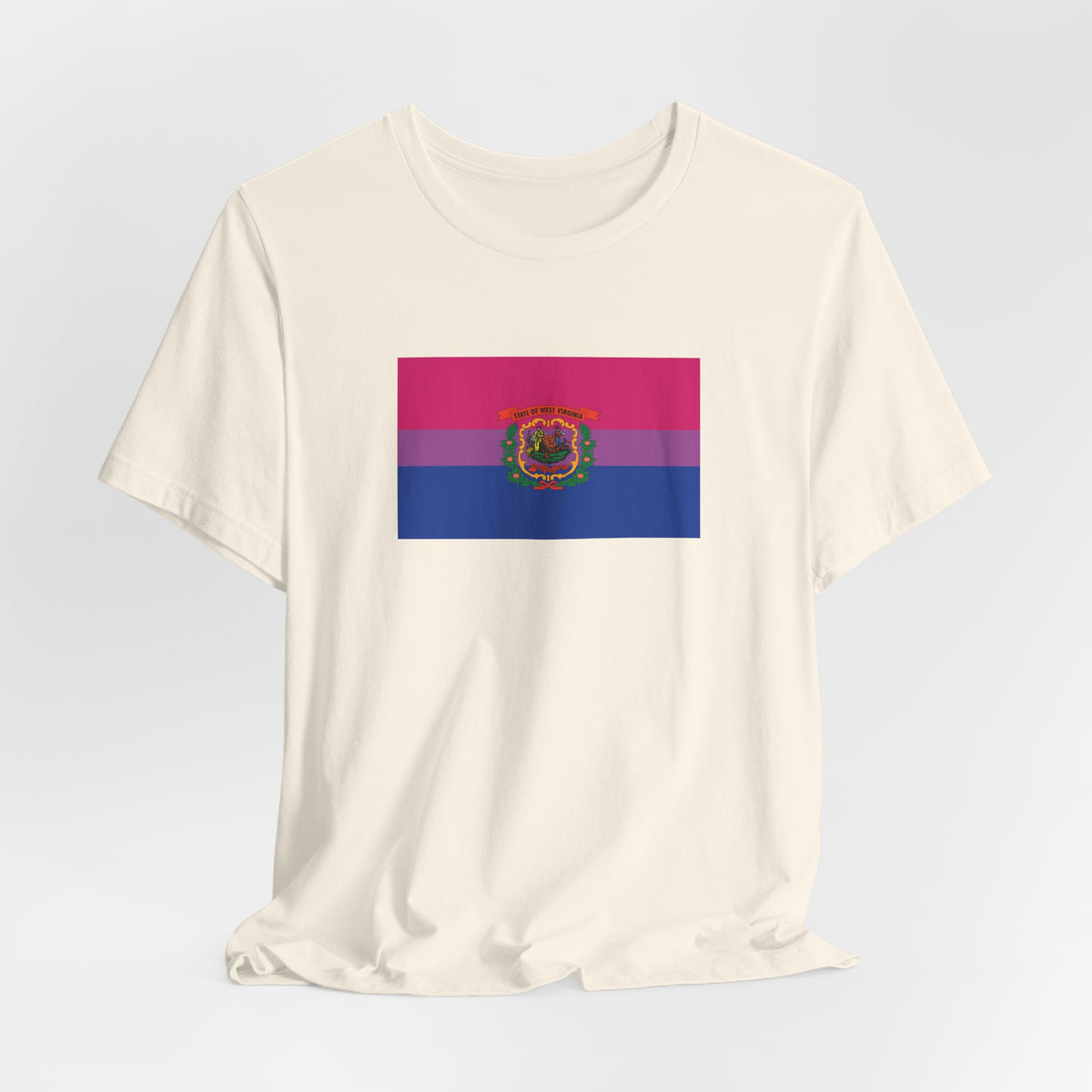 West Virginia Bisexual Pride Flag T-shirt, Several Color Options