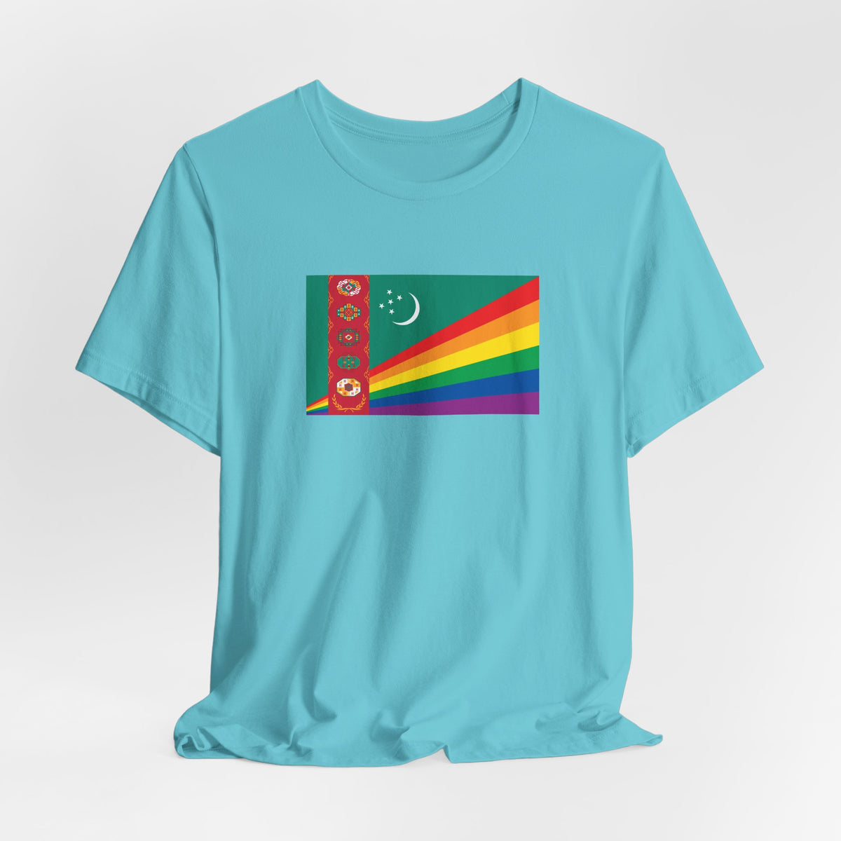 Turkmenistan Rainbow Pride Flag T-shirt, Several Color Options