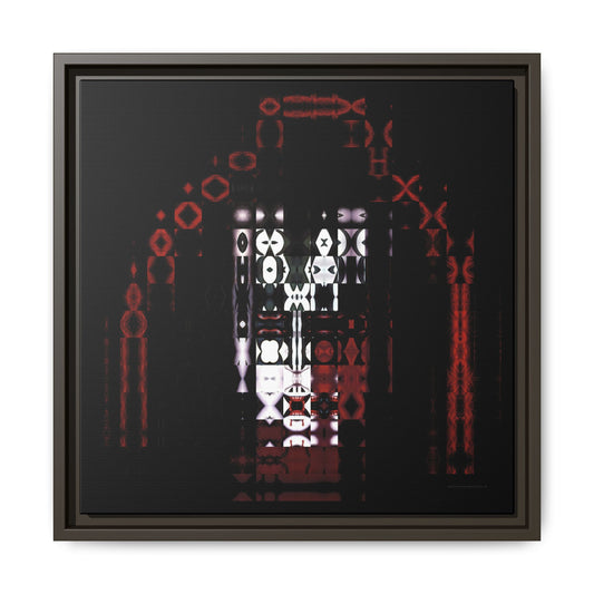 Knights In Satan's Service, Demon Abstract Portrait Collage Art, Matte Canvas, Framed (Multi-color options)
