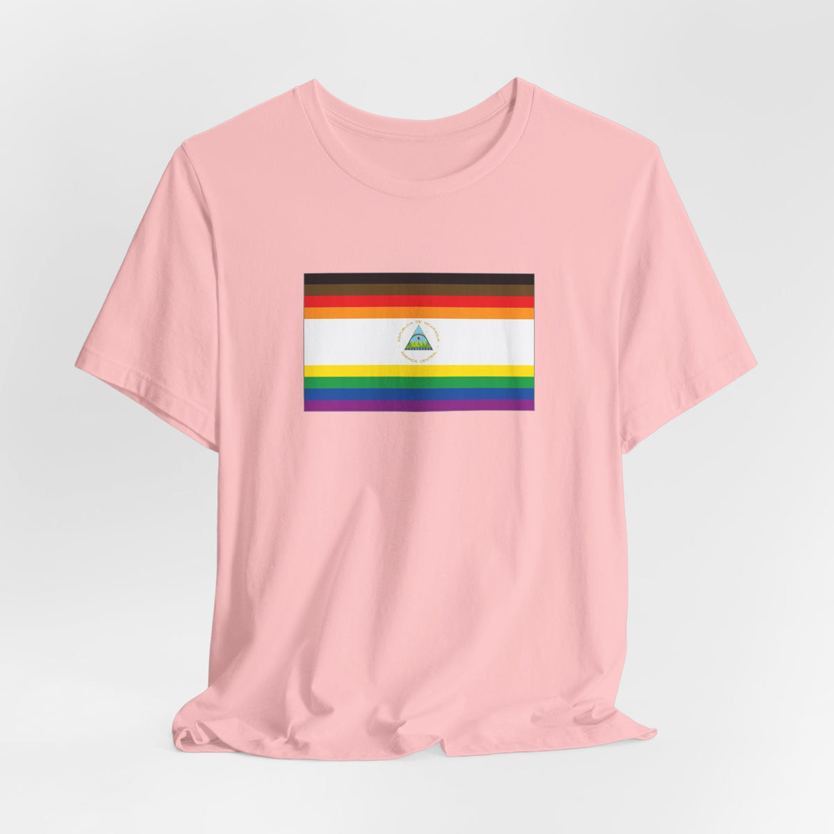 Nicaragua Rainbow Pride Flag T-shirt, Several Color Options