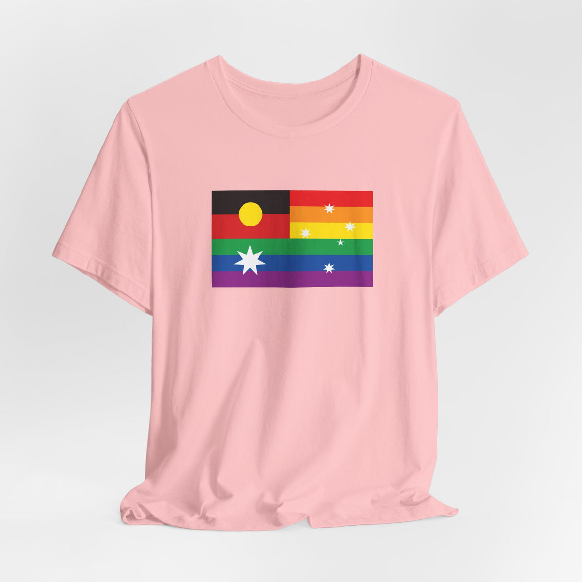 Australia Aboriginal Rainbow Pride Flag T-shirt, Several Color Options