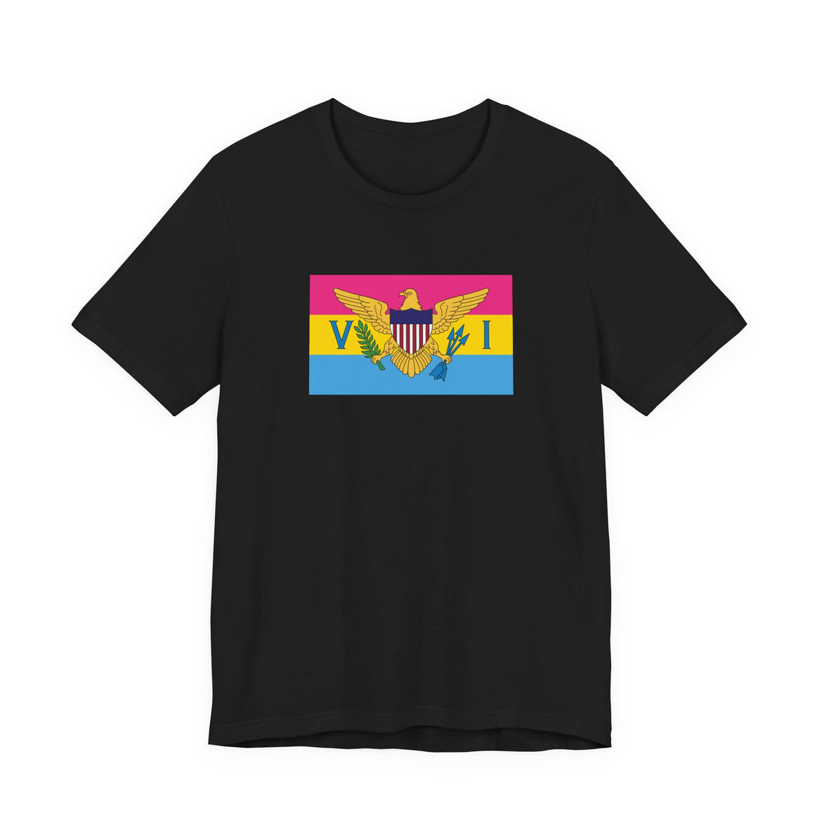 U.S. Virgin Islands Pansexual Pride Flag T-shirt, Several Color Options