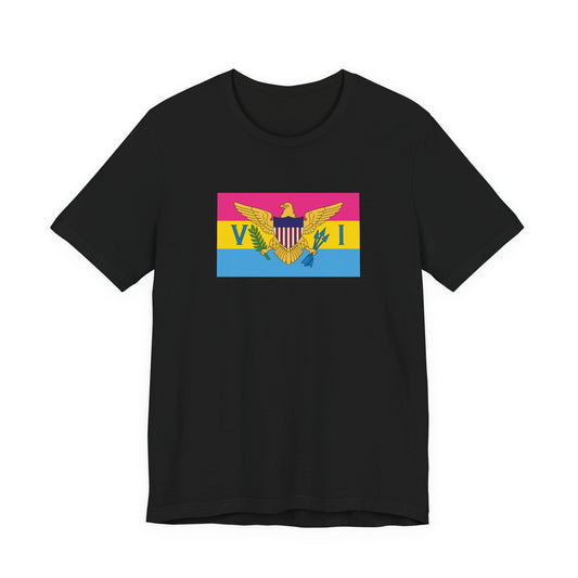 U.S. Virgin Islands Pansexual Pride Flag T-shirt, Several Color Options