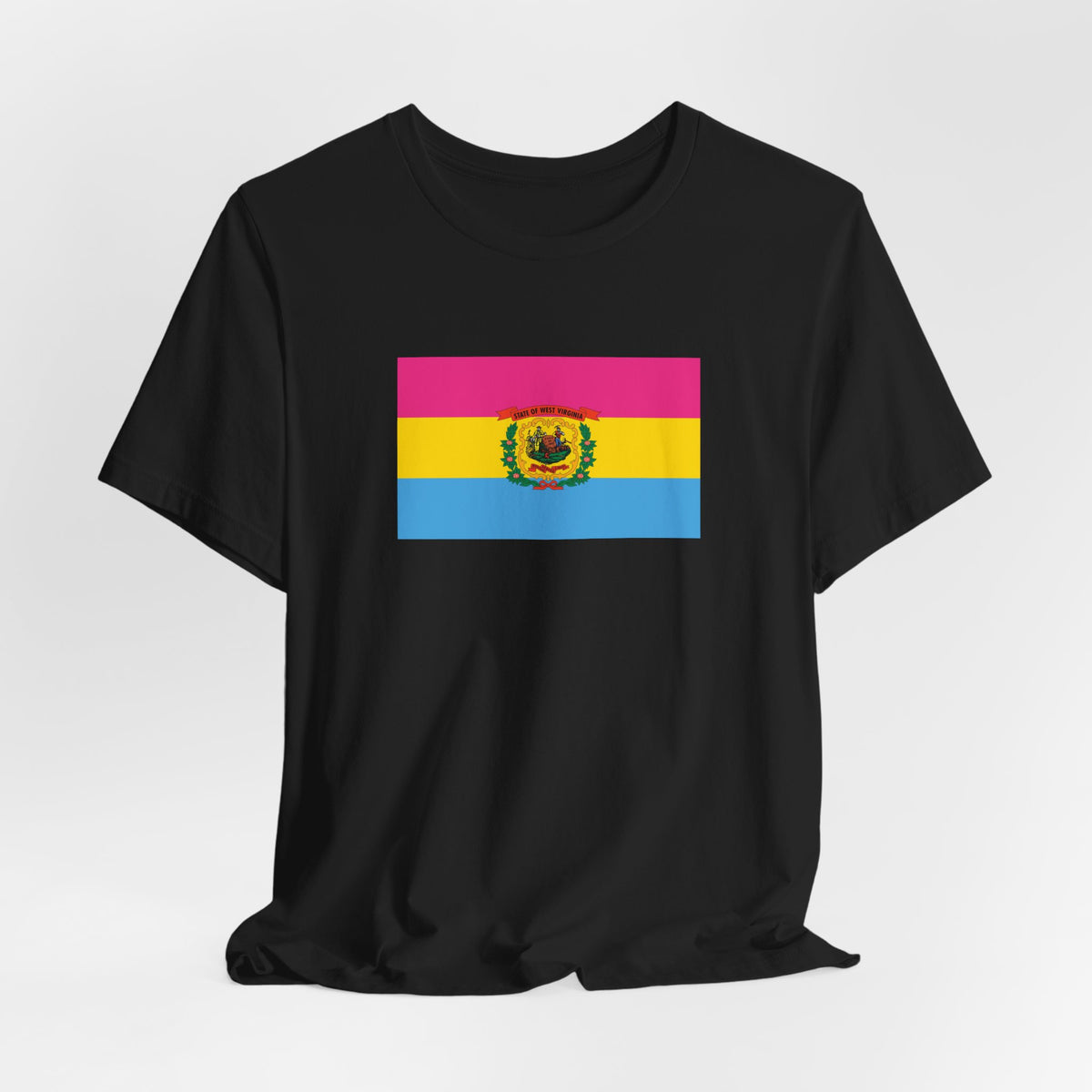 West Virginia Pansexual Pride Flag T-shirt, Several Color Options