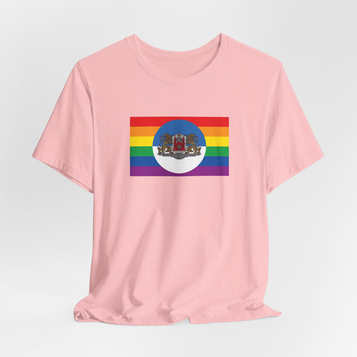 Riga, Latvia Rainbow Pride Flag T-shirt, Several Color Options
