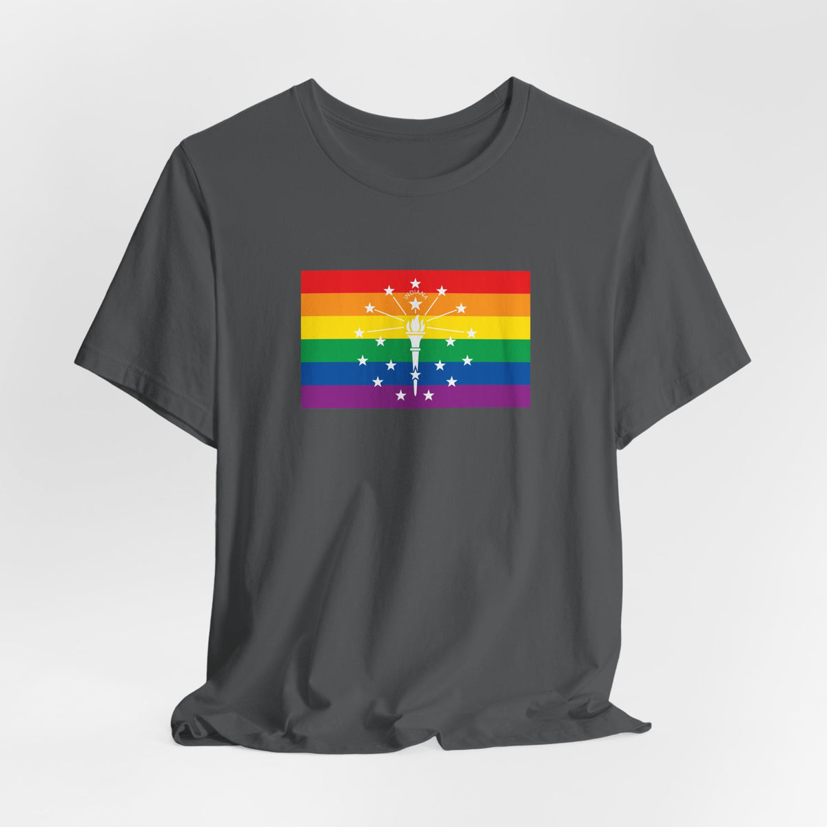 Indiana Rainbow Pride Flag T-shirt, Several Color Options