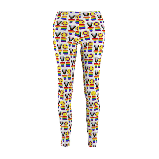 VOTE Leggings - new progress pride deco on white