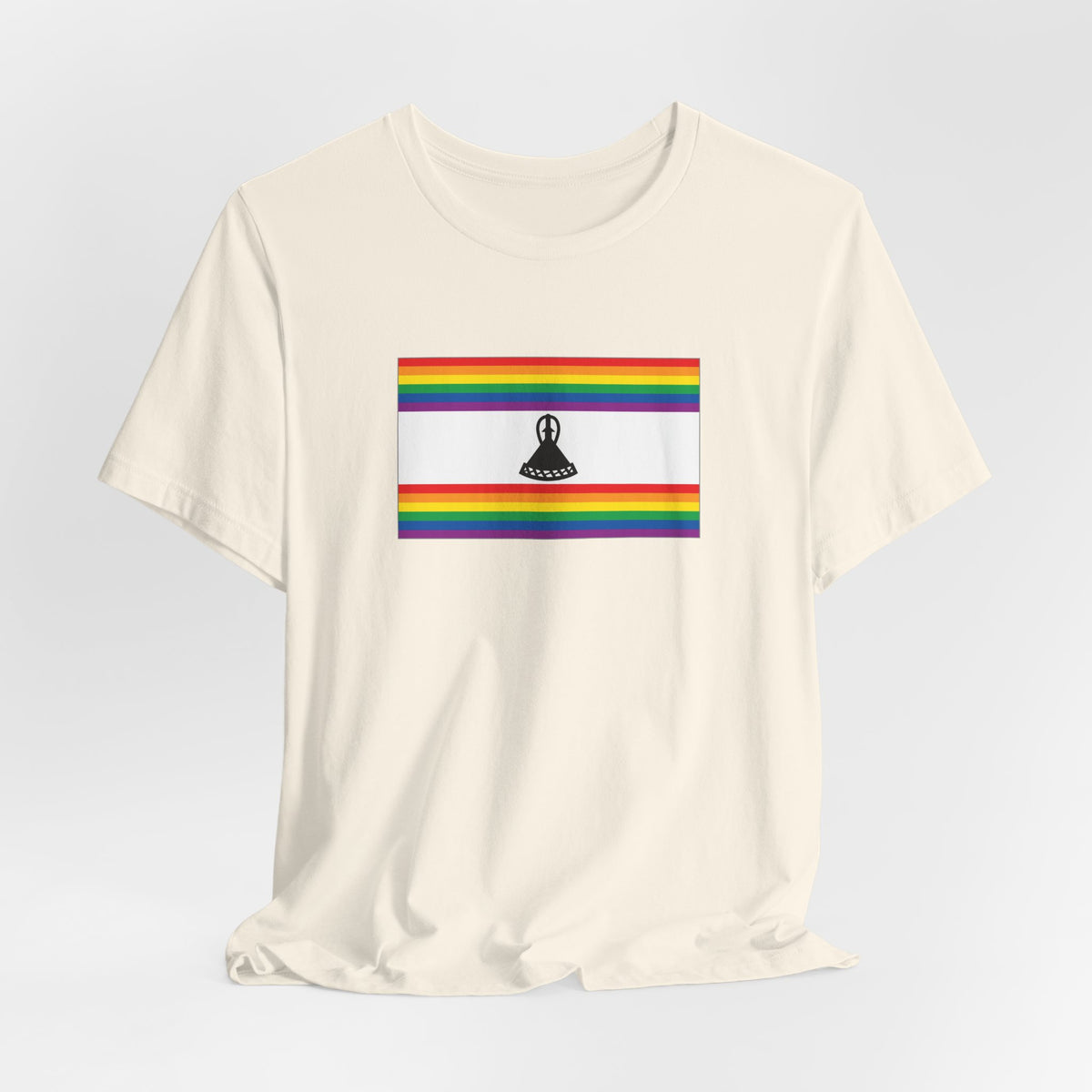 Lesotho Rainbow Pride Flag T-shirt, Several Color Options