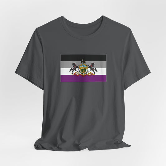 Pennsylvania Asexual Pride Flag T-shirt, Several Color Options