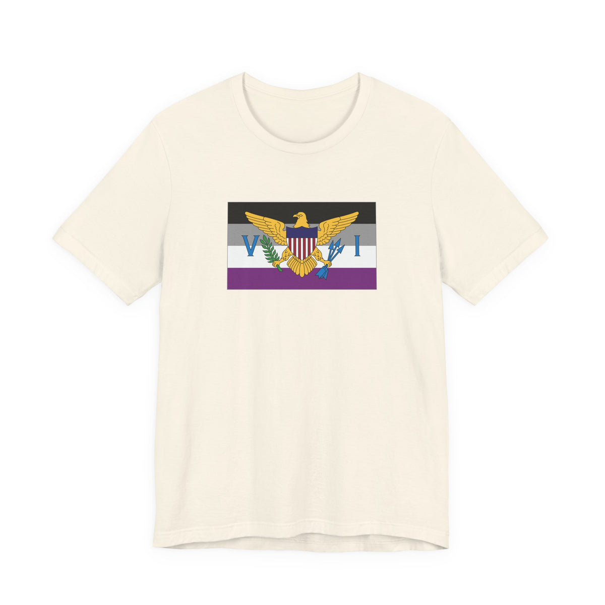 U.S. Virgin Islands Asexual Pride Flag T-shirt, Several Color Options