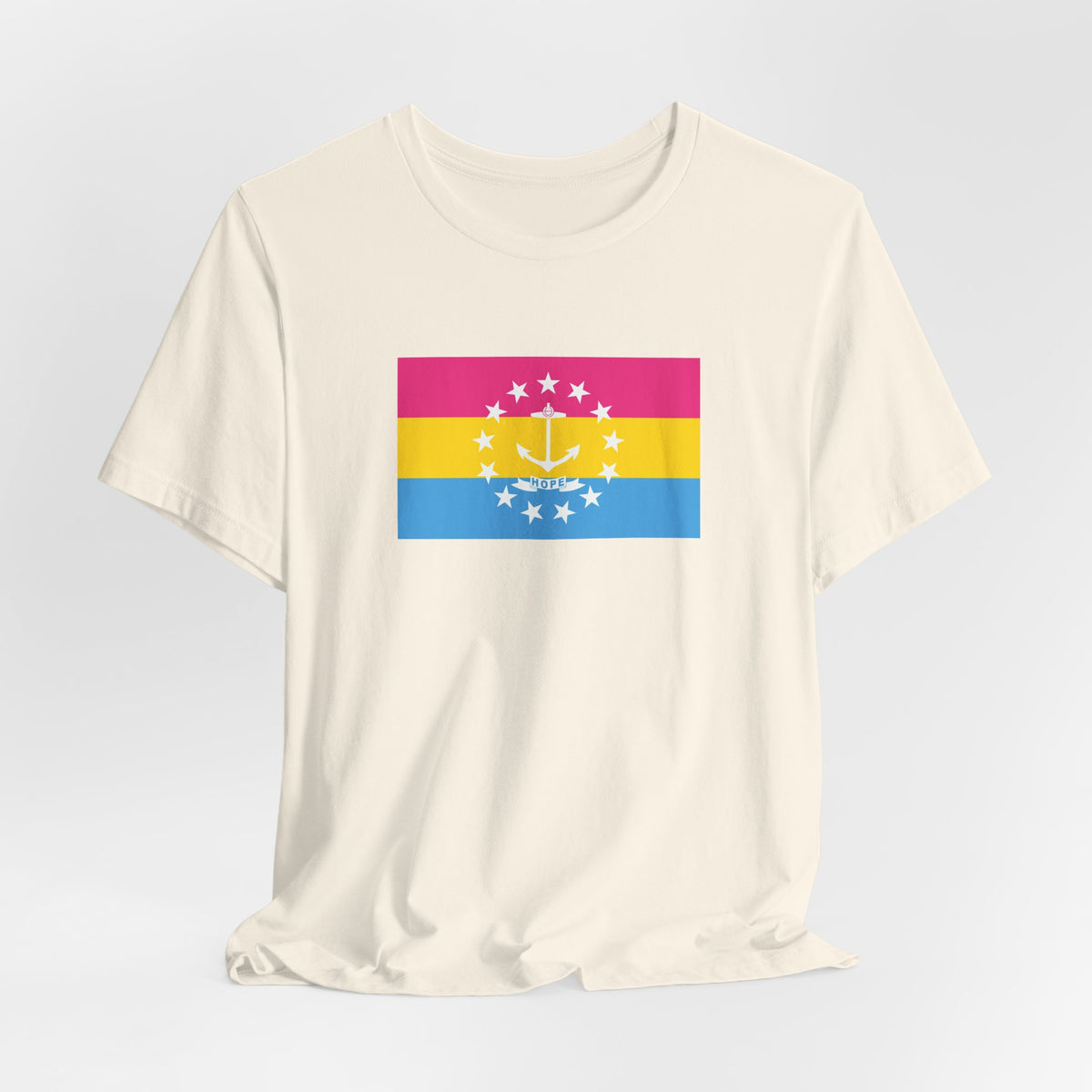 Rhode Island Pansexual Pride Flag T-shirt, Several Color Options
