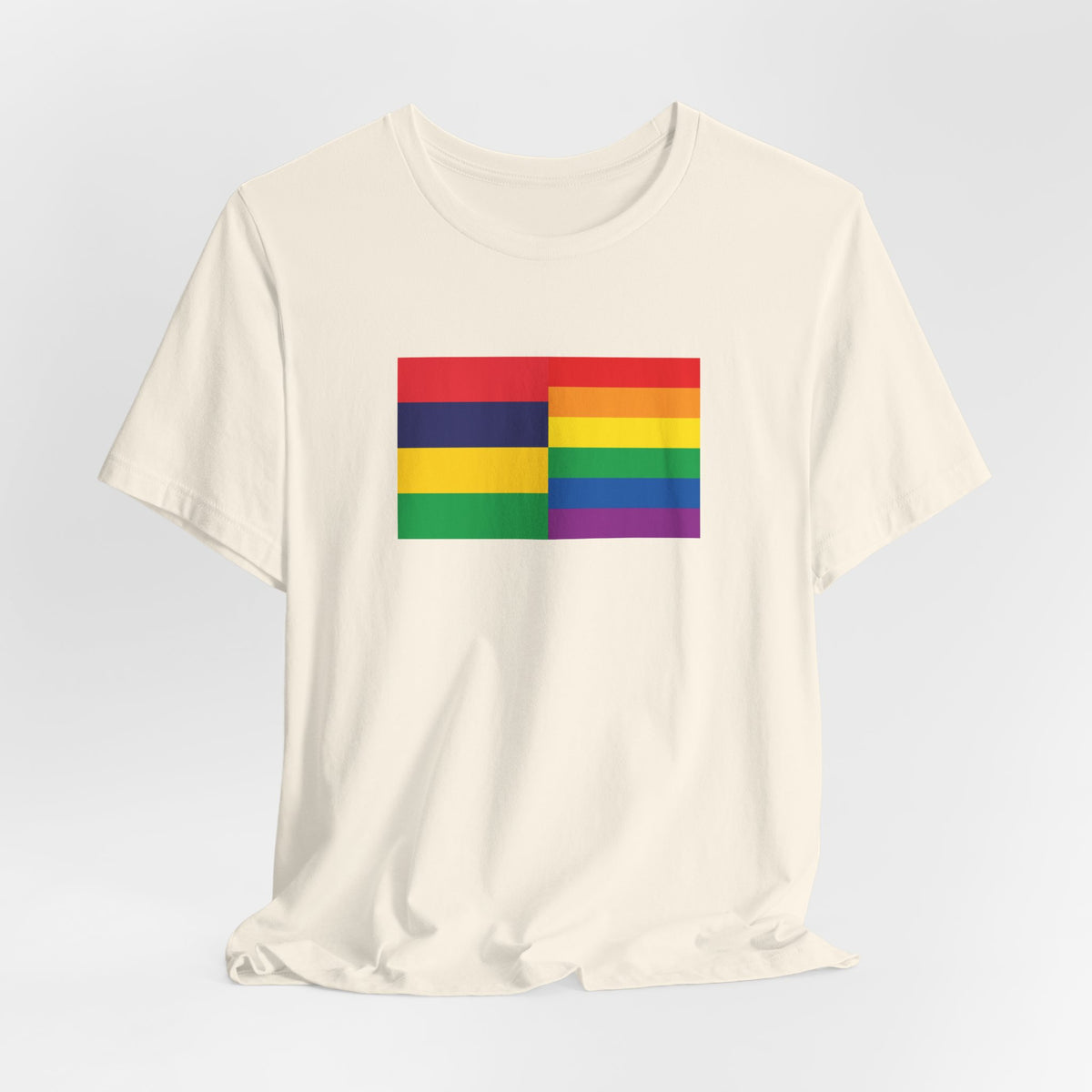 Mauritius Rainbow Pride Flag T-shirt, Several Color Options