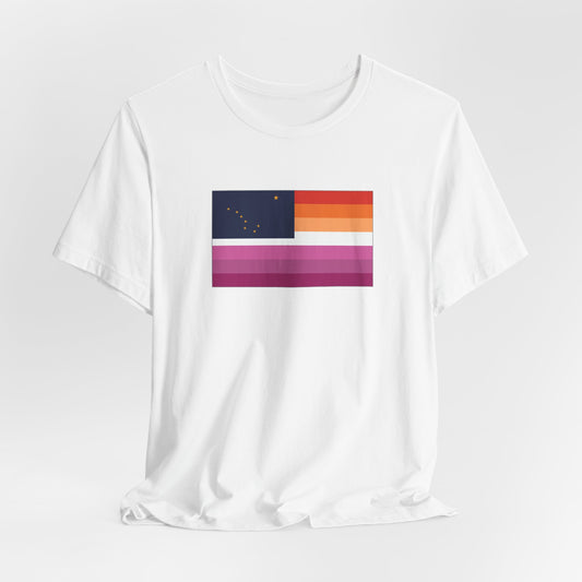 Alaska Lesbian Pride Flag T-shirt, Several Color Options