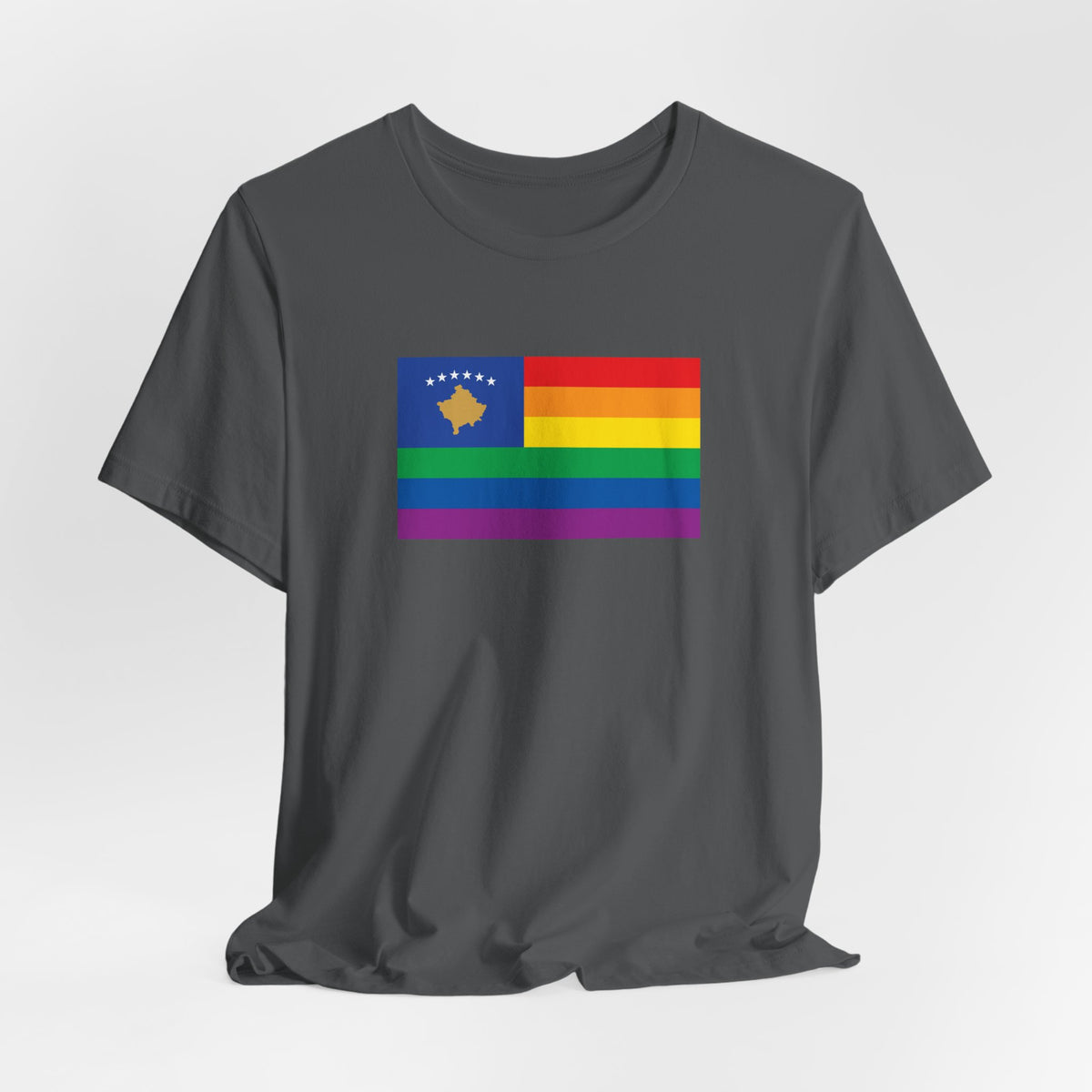 Kosovo Rainbow Pride Flag T-shirt, Several Color Options