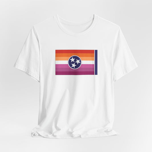 Tennessee Lesbian Pride Flag T-shirt, Several Color Options