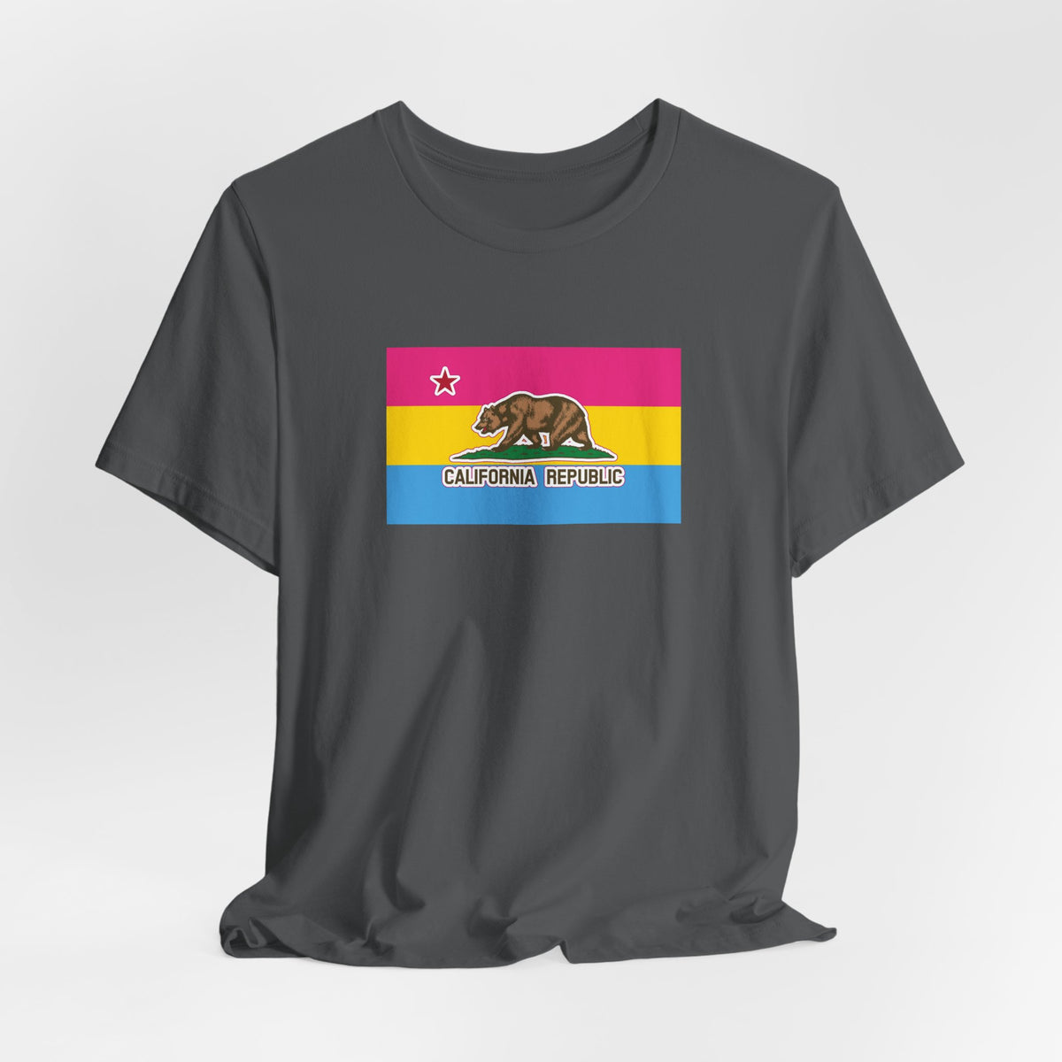 California Pansexual Pride Flag T-shirt, Several Color Options