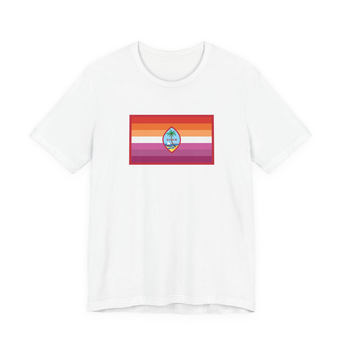 Guam Lesbian Pride Flag T-shirt, Several Color Options