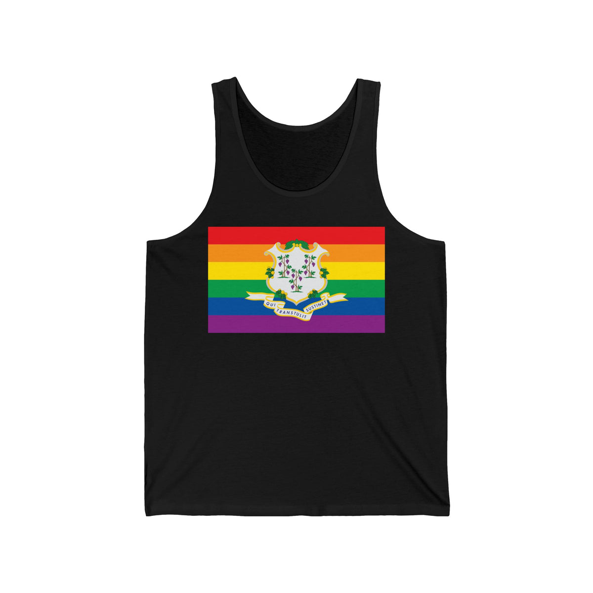 Connecticut Rainbow Pride Flag Jersey Tank