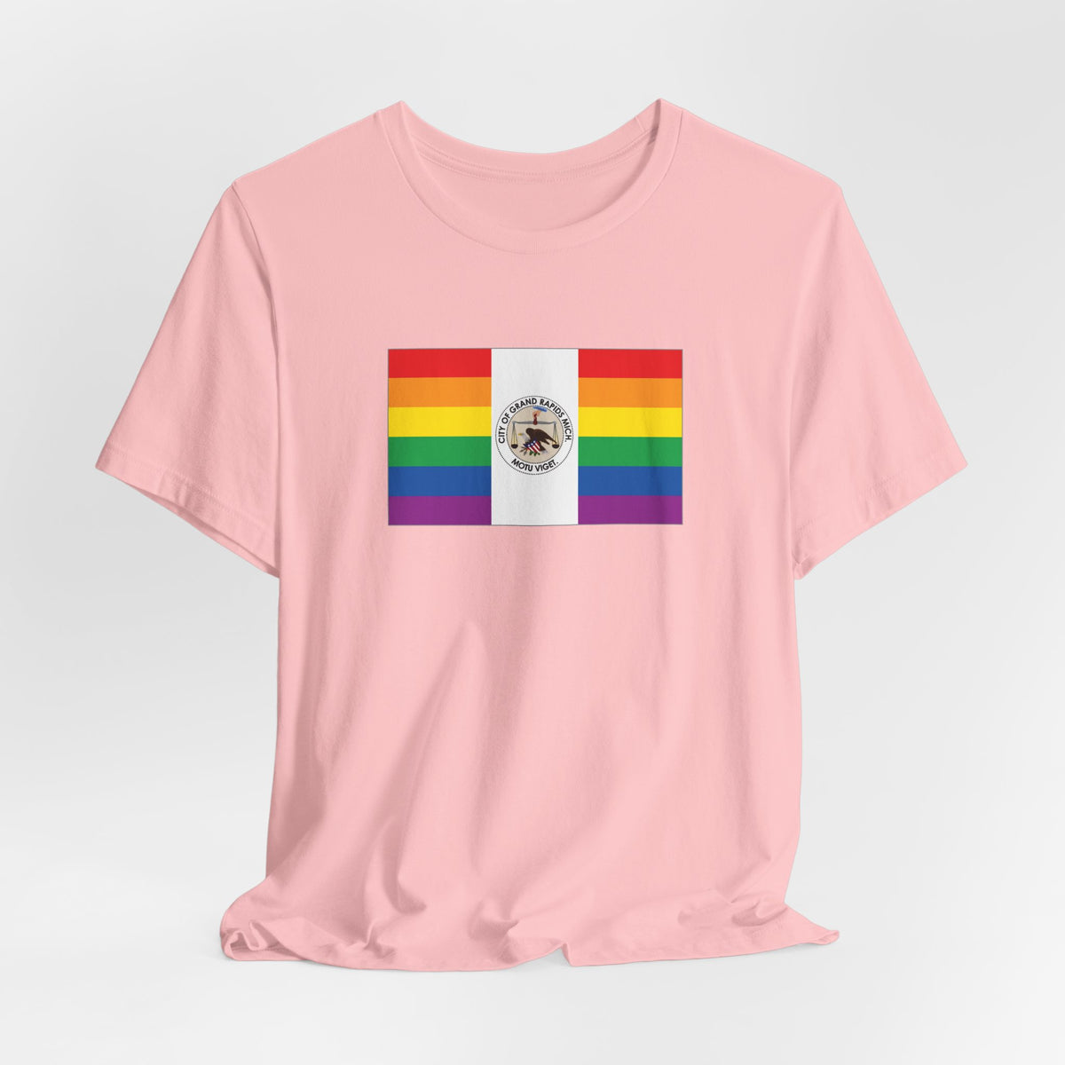 Grand Rapids, Michigan Rainbow Pride Flag T-shirt, Several Color Options